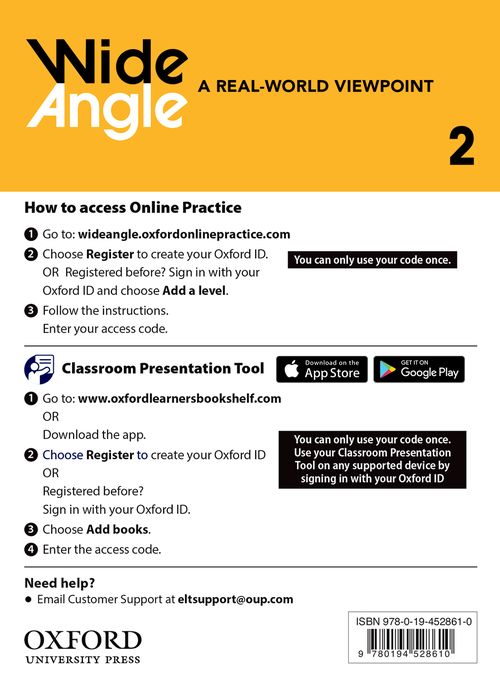 Wide Angle - Teacher Access Code Card Pack (Level 2) by
