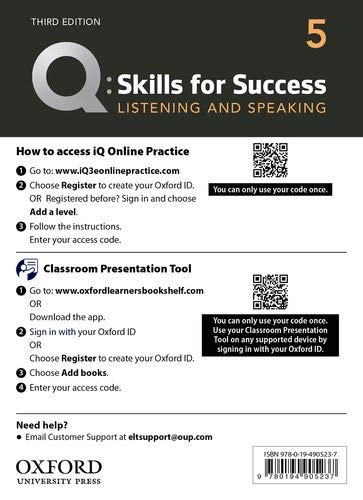 Q: Skills for Success: 3rd Edition - Listening and Speaking