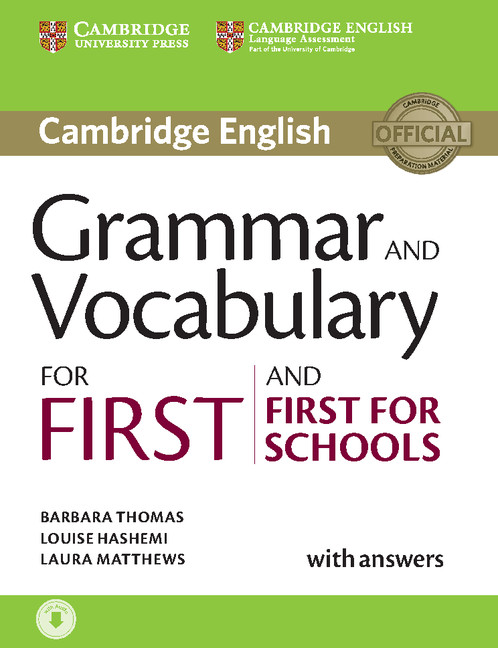Cambridge Grammar and Vocabulary for First and First for Schools - Book  with answers with Audio by Cambridge University Press on ELTBOOKS - 20% OFF!