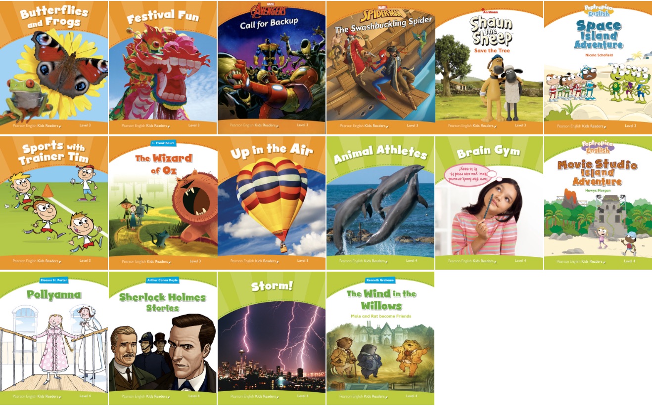 Pearson Readers Library Sets Levels 34 (16 books) (Kids Readers